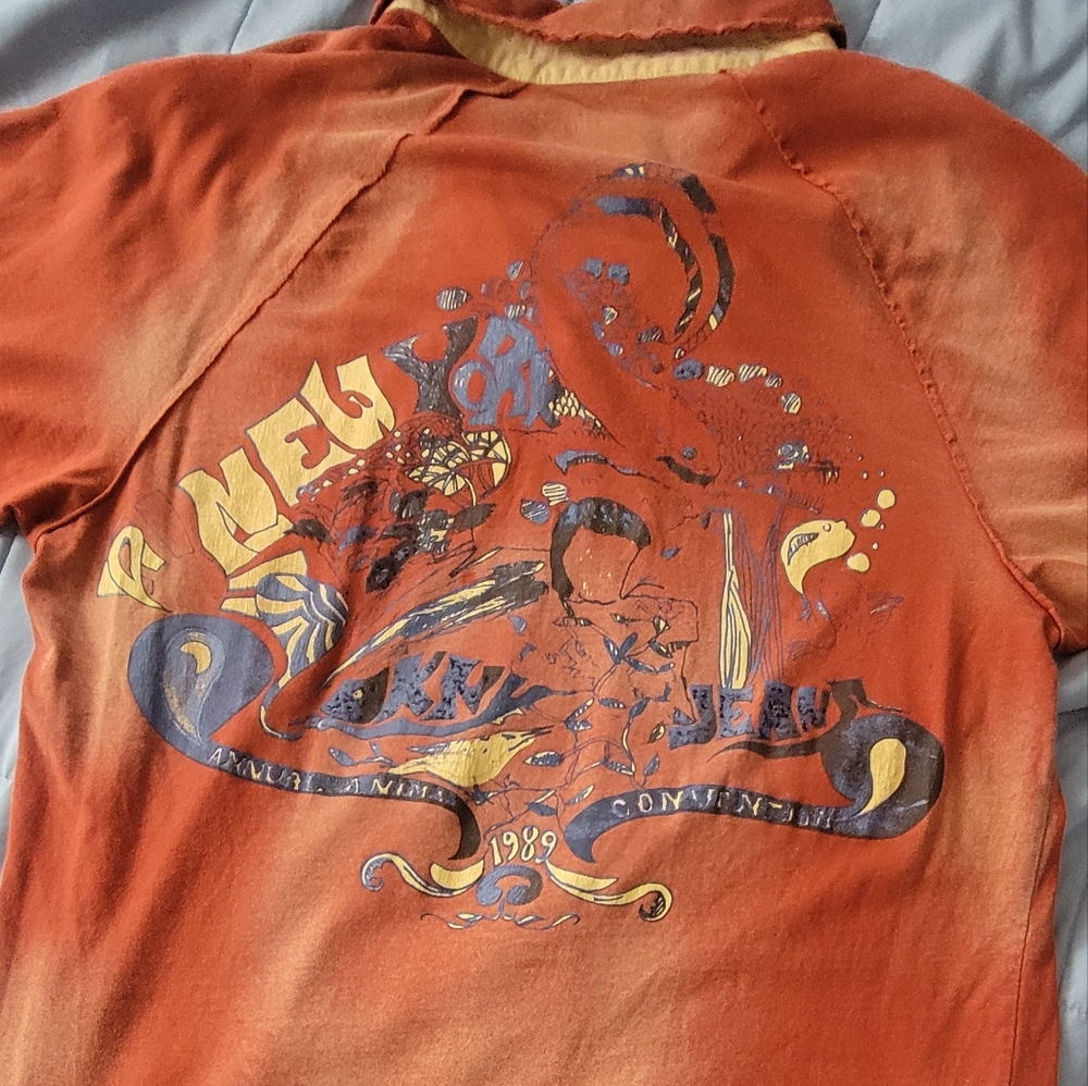 VTG DKNY Ombre Graphic Shirt Mens XL New York Annual Animal Convention 1989 Y2K - Picture 11 of 11